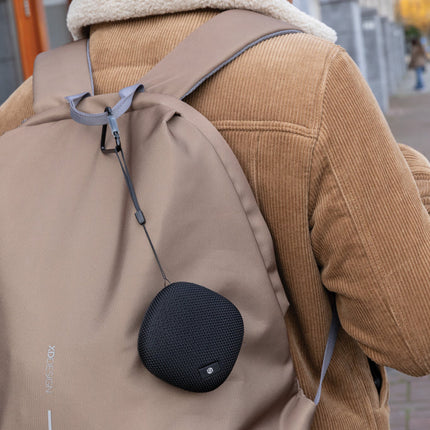 Urban Vitamin IPX7 waterproof 5W audio speaker shown in black with textured design