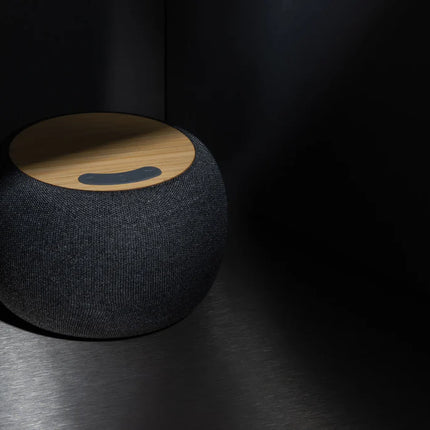 XD Collection RCS Rplastic/PET and bamboo 5W portable speaker with modern design and eco-friendly materials.