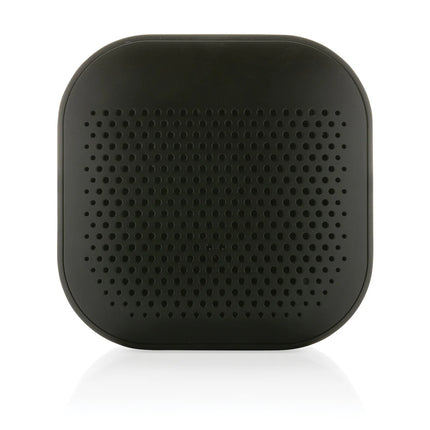  compact audio device with a sleek design and textured surface.