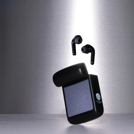 Skywave RCS recycled plastic solar earbuds by XD Xclusive