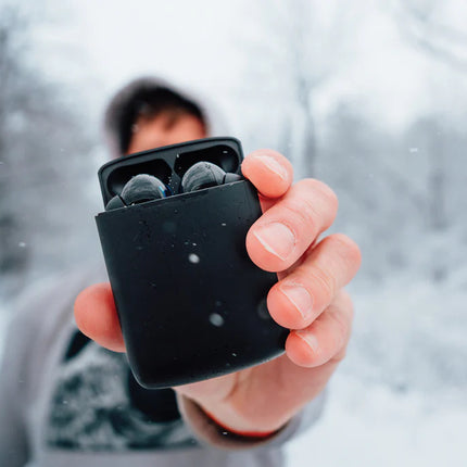 Skywave RCS recycled plastic solar earbuds by XD Xclusive
