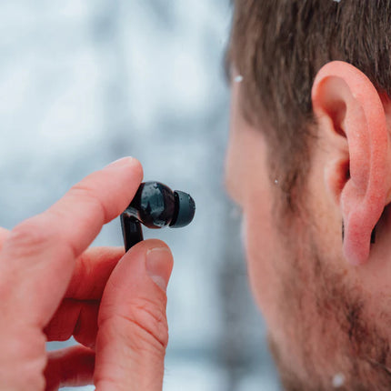  compact audio earbuds with eco-friendly design and solar charging features.