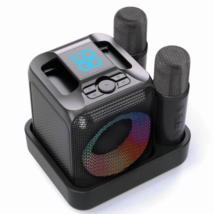  featuring audio equipment and vibrant design.