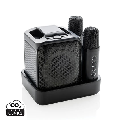XD Collection Singvibe RCS recycled plastic karaoke set with double microphone