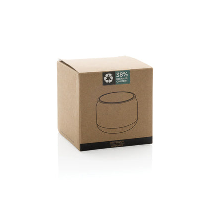  compact audio device with modern design and eco-friendly materials.