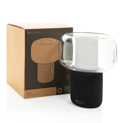 XD Xclusive Lux RCS recycled plastic 10W speaker lamp with integrated audio and modern design