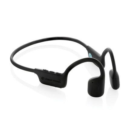 Urban Vitamin RCS plastic air conductive headphones with sleek design and comfortable ear cups for immersive audio experience.