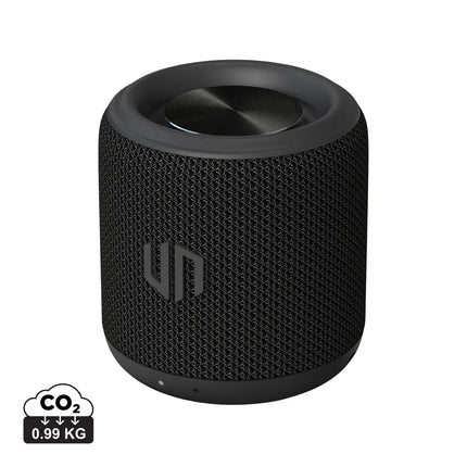 Urban Vitamin Oceanside RCS recycled plastic 3W audio speaker showing the compact design and recycled material finish.