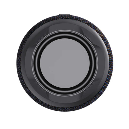  featuring compact audio device and portable charging accessory.