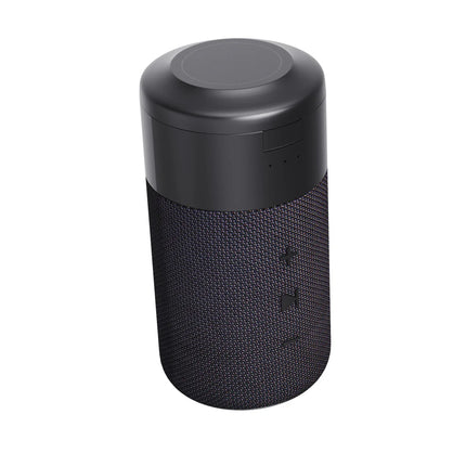  featuring compact audio device and fast charging accessories.
