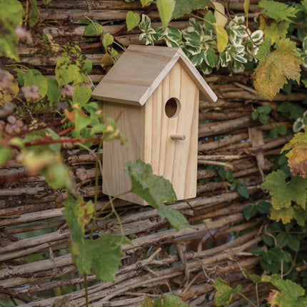  featuring a rustic design perfect for garden decoration and bird shelter.
