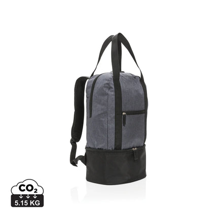 Outdoor 3-in-1 cooler backpack and tote from XD Collection showing insulated compartments and adjustable straps.