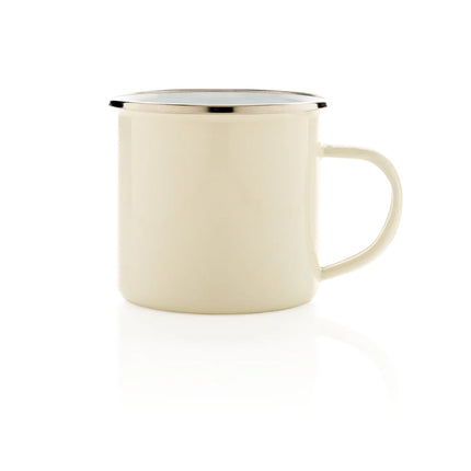 Vintage enamel mug from XD Collection featuring a classic design