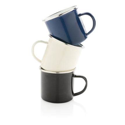  durable drinkware with a classic enamel finish and retro design.