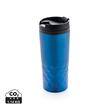 Geometric design ceramic mug from XD Collection drinkware with modern black and white pattern