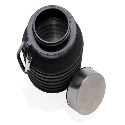 Leakproof collapsible silicone drinkware bottle with lid from XD Collection