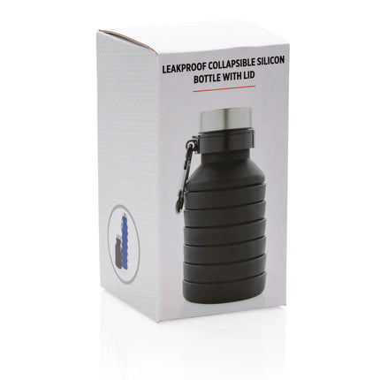 Leakproof collapsible silicone drinkware bottle with lid from XD Collection