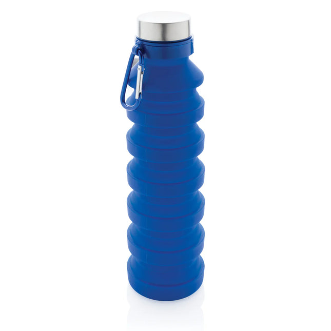 Leakproof collapsible silicone drinkware bottle with lid from XD Collection