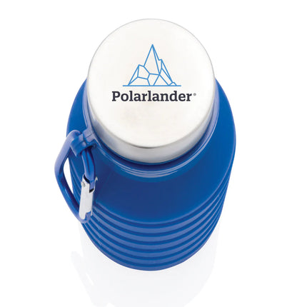 Leakproof collapsible silicone drinkware bottle with lid by XD Collection
