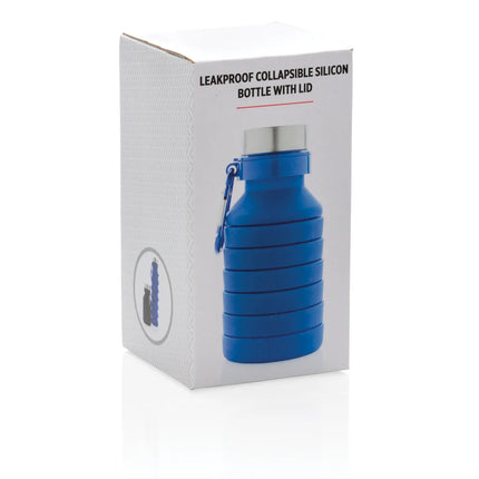 Leakproof collapsible silicone drinkware bottle with lid from XD Collection