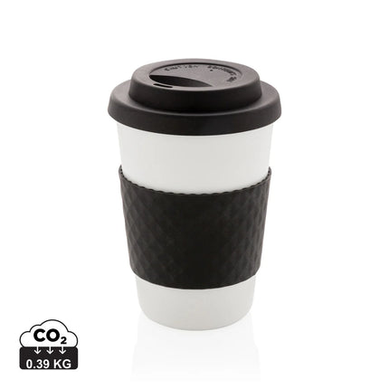  eco-friendly drinkware with a sleek design and secure lid for hot beverages.