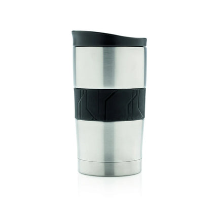  insulated drinkware with a sleek design and spill-proof lid.