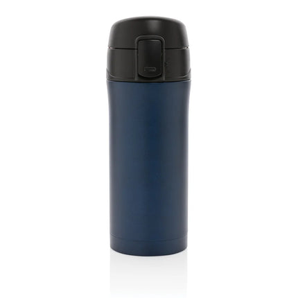  a sleek drinkware item with a secure lid and insulated design for hot and cold beverages.