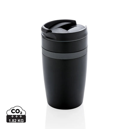 XD Xclusive Sierra leak-proof vacuum coffee tumbler in stainless steel