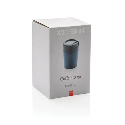  black stainless steel drinkware with a spill-proof lid