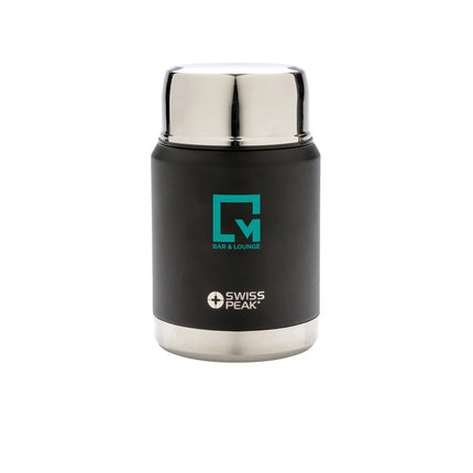 Swiss Peak Elite copper vacuum food container with sleek design for keeping food fresh at home or on the go.
