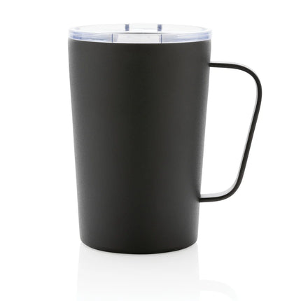 Recycled stainless steel modern vacuum mug with lid from XD Collection