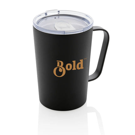 Recycled stainless steel modern vacuum mug with lid from XD Collection