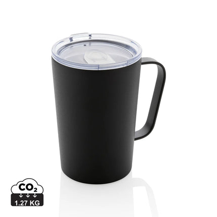 Recycled stainless steel XD Collection vacuum mug with lid