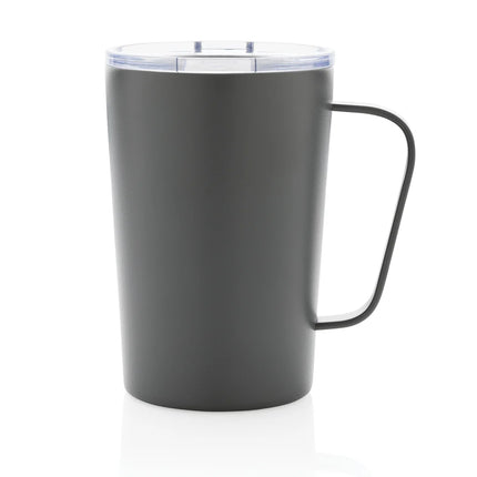 Recycled stainless steel XD Collection vacuum mug with lid