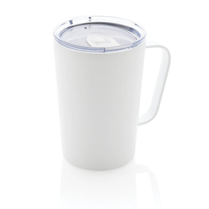 Recycled stainless steel XD Collection vacuum mug with lid