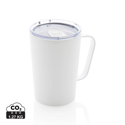 Recycled stainless steel vacuum mug with lid from XD Collection