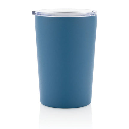 Recycled stainless steel XD Collection vacuum mug with lid for hot and cold drinks