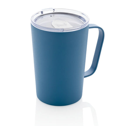 Recycled stainless steel modern vacuum mug with lid from XD Collection