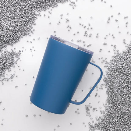 Recycled stainless steel modern vacuum mug with lid from XD Collection
