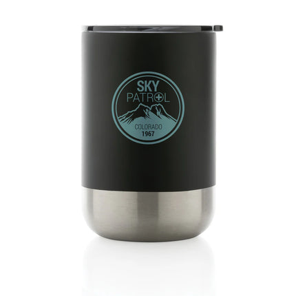  durable design and spill-resistant lid.