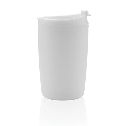 XD Collection GRS recycled polypropylene tumbler with flip lid