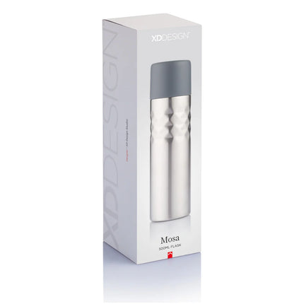  modern design featuring a stainless steel body and leak-proof lid.