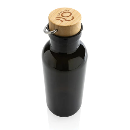 XD Collection RCS RPET drinkware bottle with bamboo lid and handle
