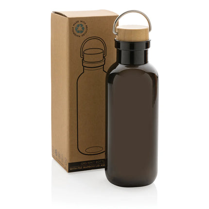 XD Collection RCS RPET bottle with bamboo lid and handle