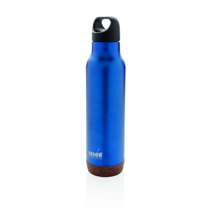  drinkware with insulated stainless steel body and cork accents