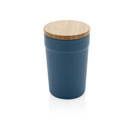 Recycled PP mug with bamboo lid from XD Collection