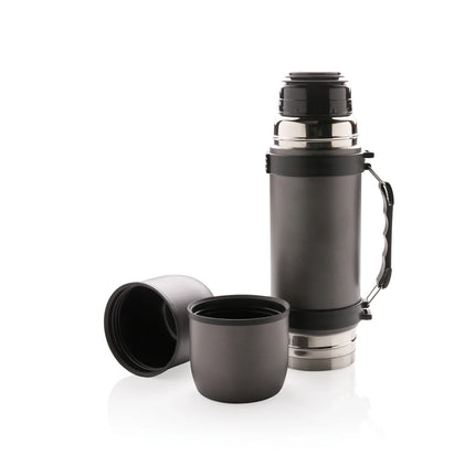 Swiss Peak vacuum flask with two cups