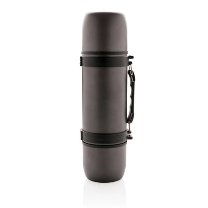 Swiss Peak vacuum flask with two cups