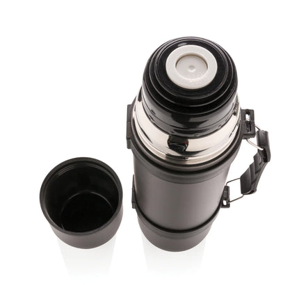 Swiss Peak vacuum flask with two cups