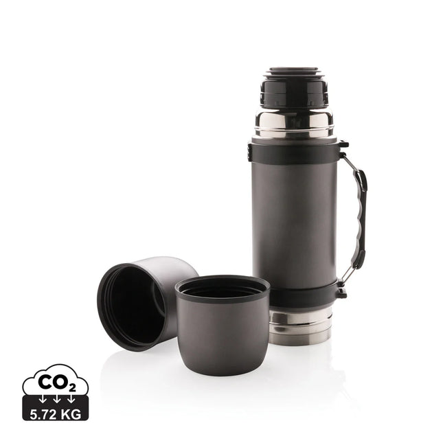 Swiss Peak vacuum flask with two cups